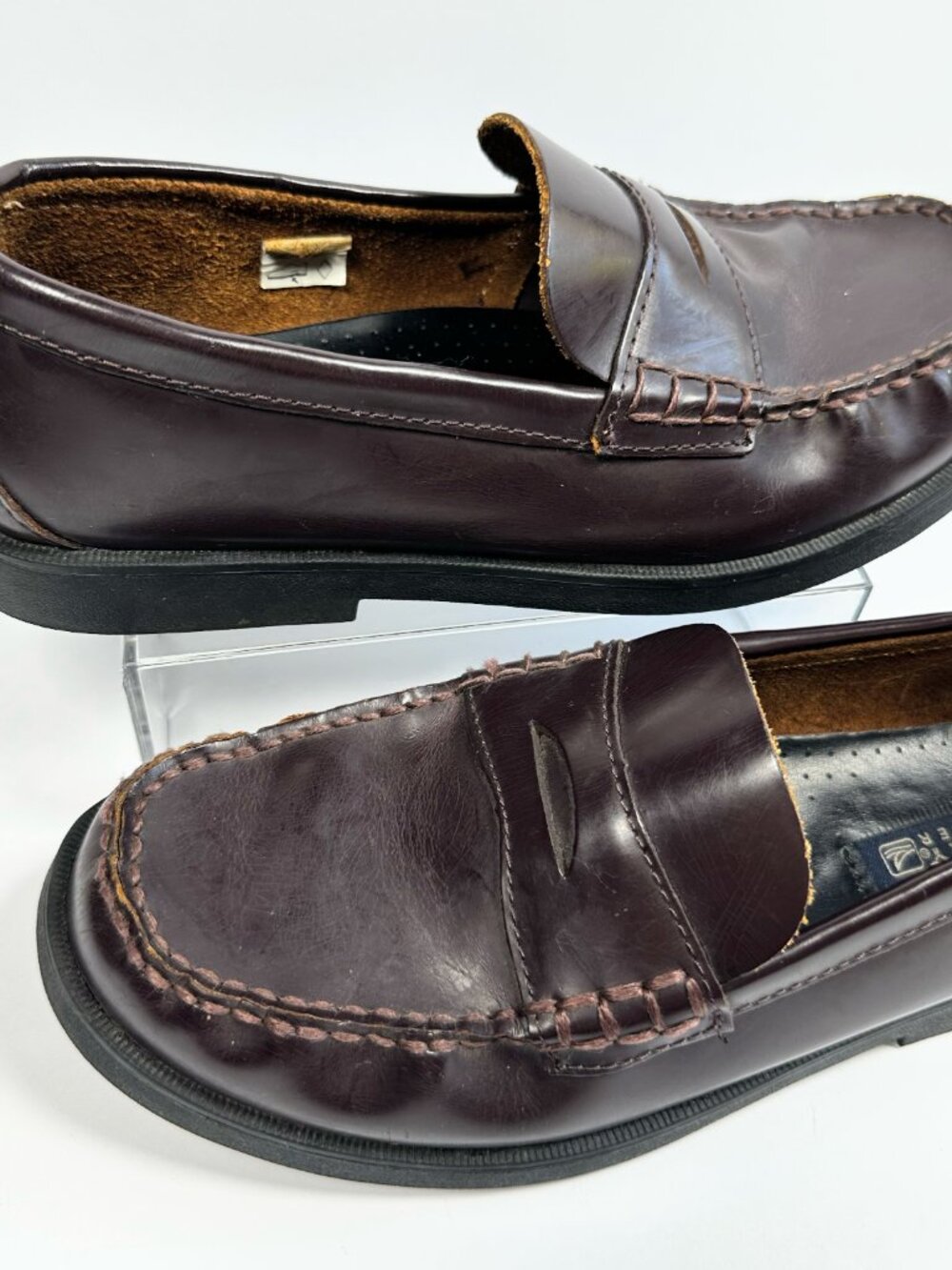 Sperry Top‎ Sider Boys Burgundy Colton Penny Loafer Dress Shoes Size 6.5M - Picture 3 of 16